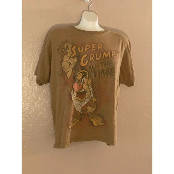 Disney Men’s I’m Super Crumpy All The Time Brown Shirt Sz XL - Picture 1 of 4